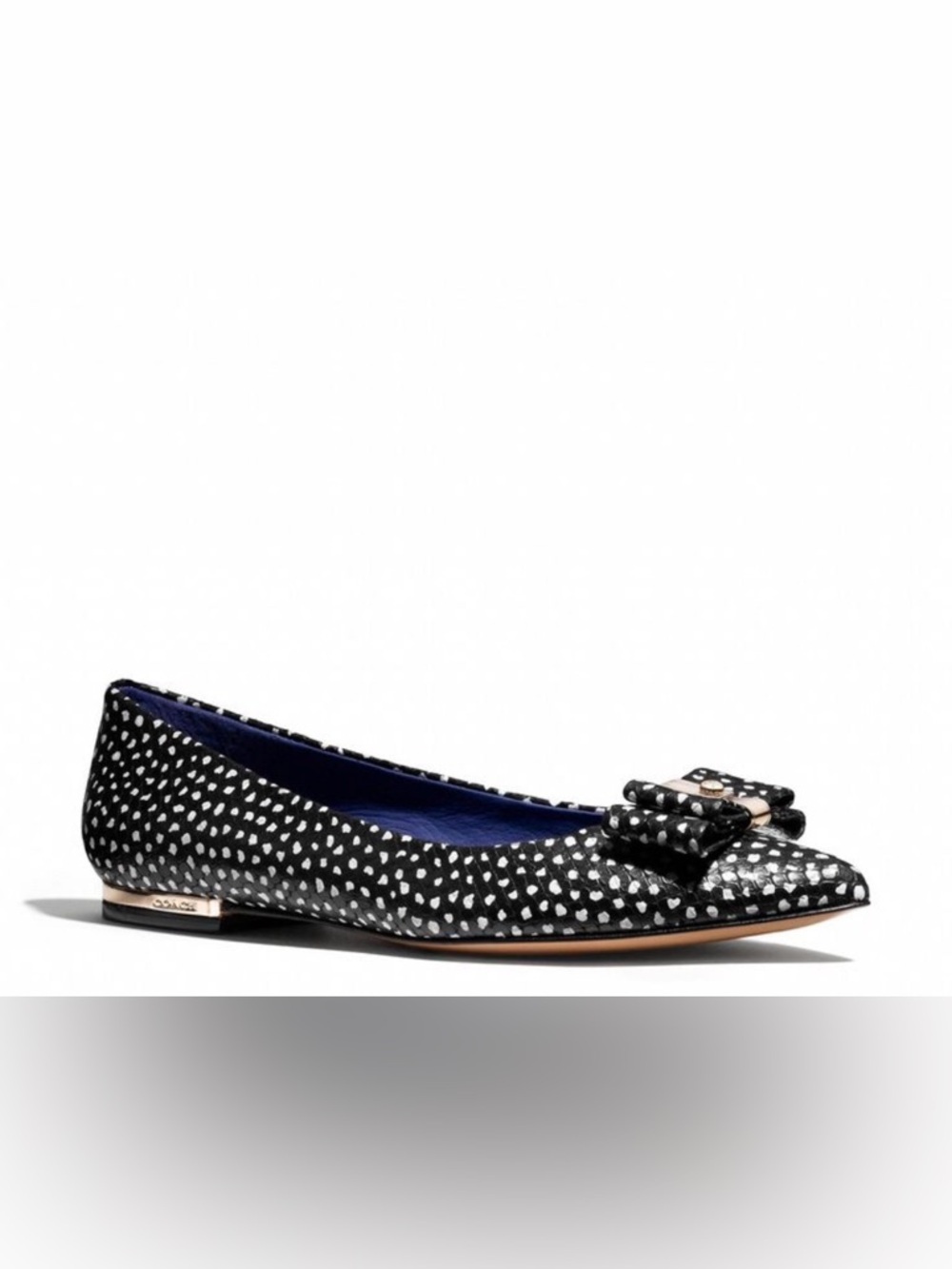 Coach Black and White Polka Dot Women's Ballet Flat